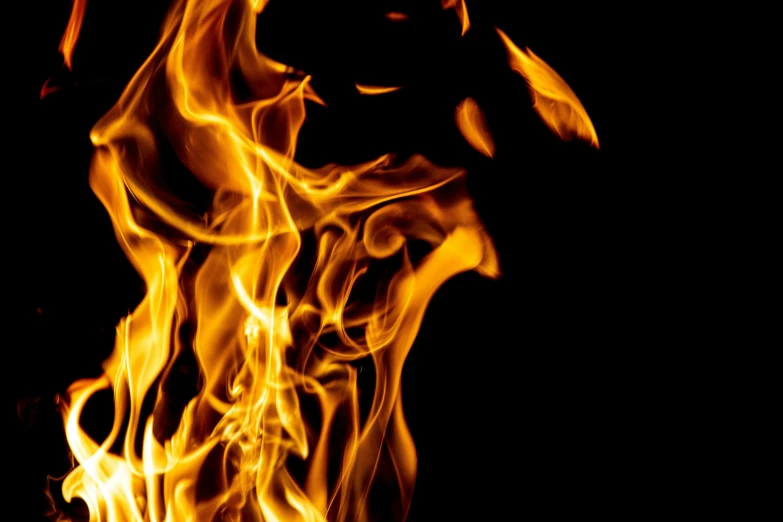 a close up of a fire on a black background, a picture, by Rodney Joseph Burn, avatar image, profile image, photographed, hellfire background