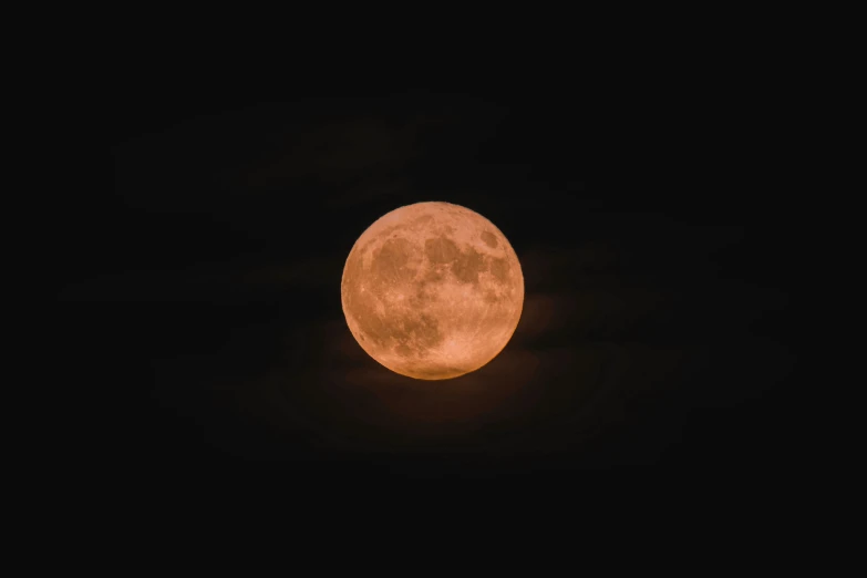 a full moon in the dark sky, an album cover, pexels, renaissance, orange: 0.5, pink, low iso, brown