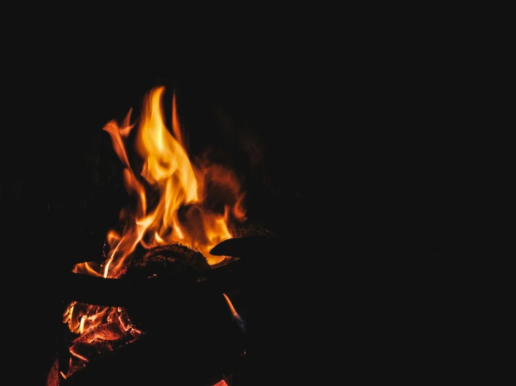 a close up of a fire in the dark, pexels contest winner, al fresco, background image, instagram photo, profile image