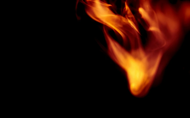 a close up of a fire on a black background, an album cover, pexels, bright flare, plain background, avatar image, high definition screenshot