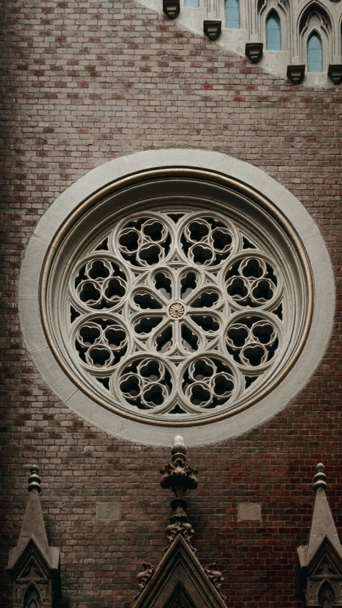 a clock that is on the side of a building, an album cover, inspired by Barthélemy d'Eyck, pexels contest winner, romanesque, circle iris detailed structure, church window, high detail 8k render, symmetric pattern