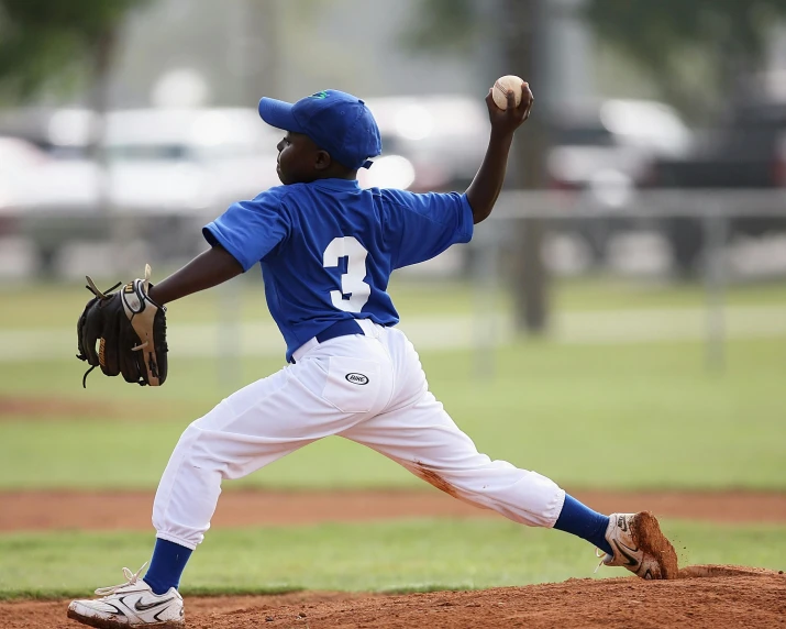 a young boy pitching a baseball on top of a field, shutterstock, dark-skinned, wearing knee and elbow pads, profile pic, thumbnail