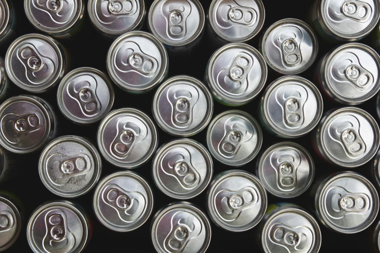 a bunch of soda cans stacked on top of each other, unsplash, no - text no - logo, multiple stories, high angle close up shot, hyper realistic ”