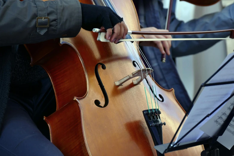 a close up of a person playing a cello, city views, in 2 0 1 5, fan favorite, worn