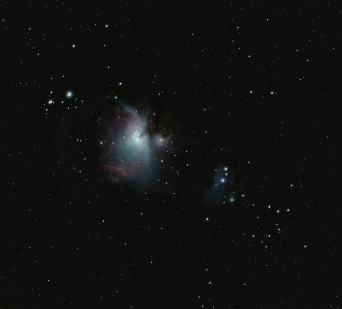 a group of stars that are in the sky, a colorized photo, by Brian Thomas, light and space, beautiful godrays, bells, paisley, high quality image