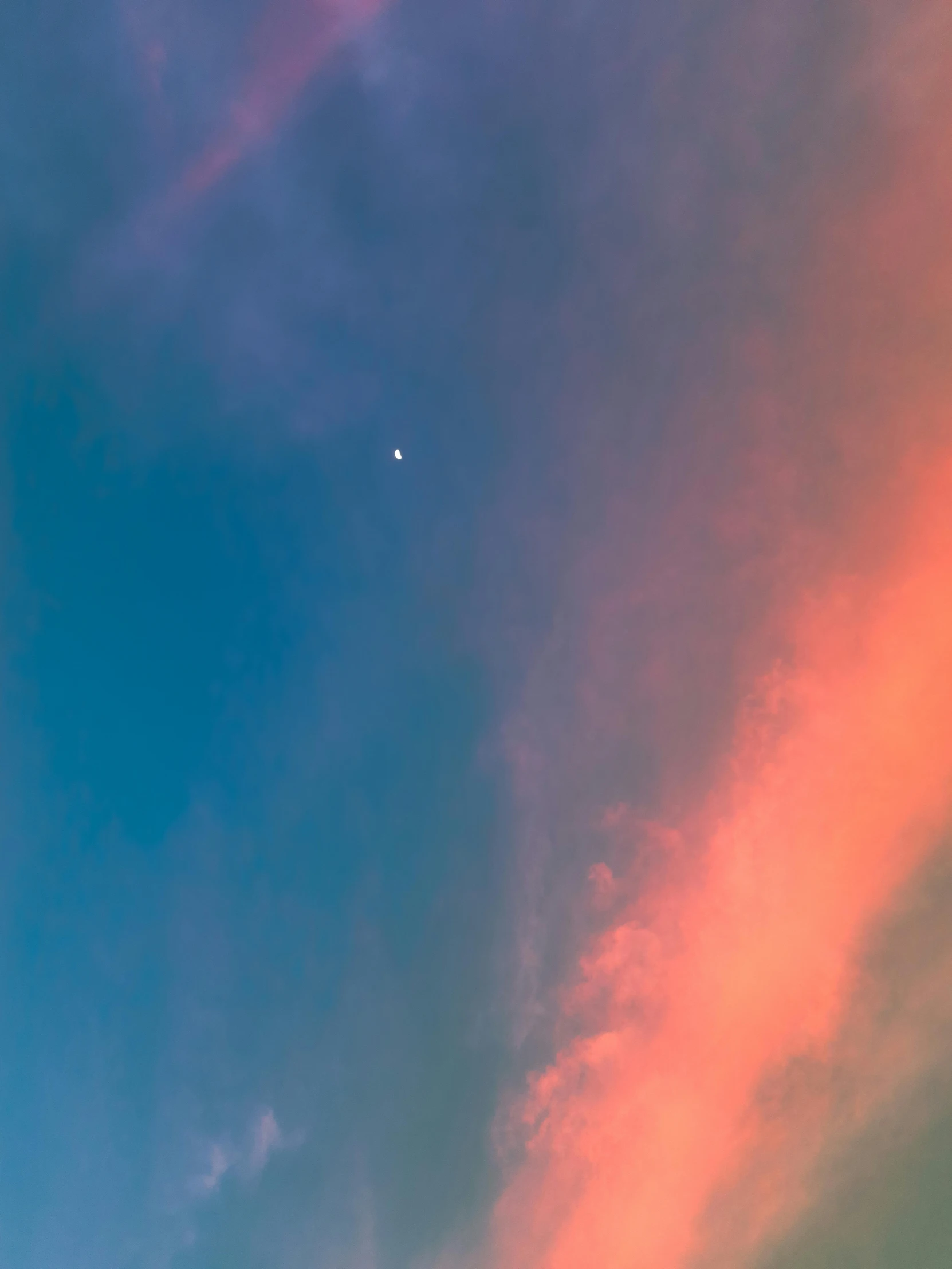 a plane that is flying in the sky, a picture, by Jan Rustem, unsplash contest winner, postminimalism, ☁🌪🌙👩🏾, celestial color scheme, fire from sky, 8 k vertical wallpaper