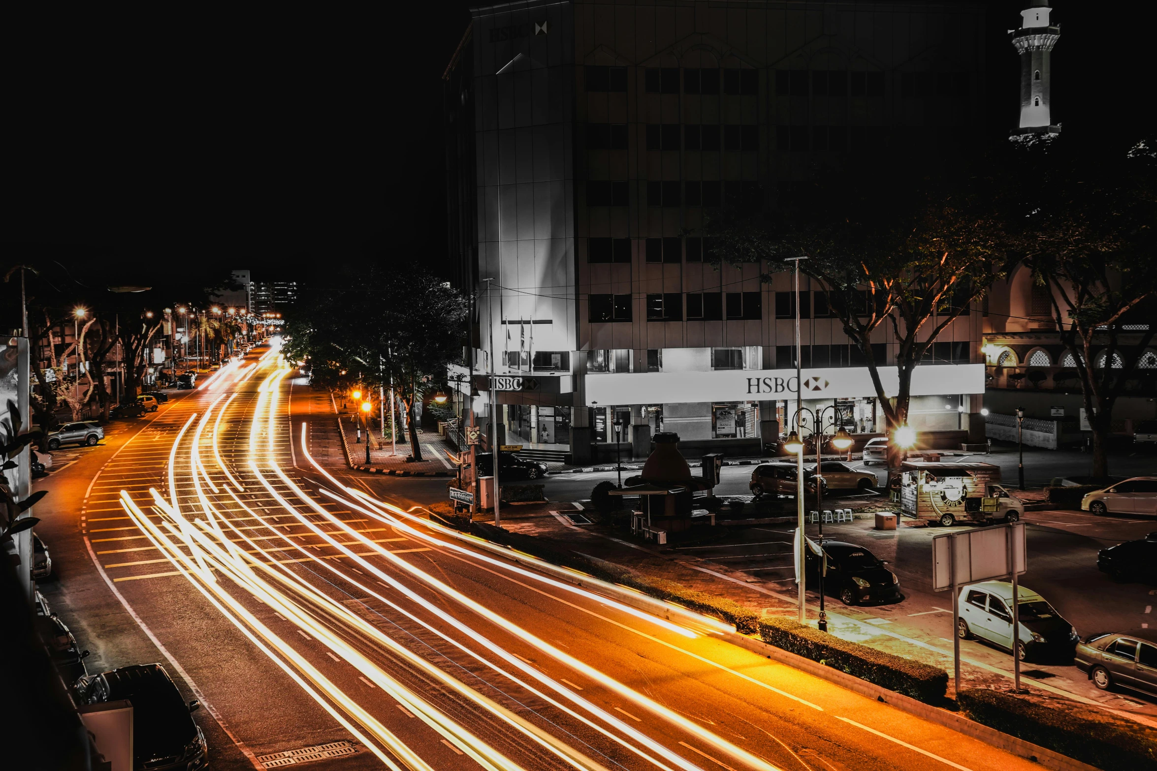 a city street filled with lots of traffic at night, pexels contest winner, visual art, speed lines, stacked image, thumbnail, colombo sri lankan city street