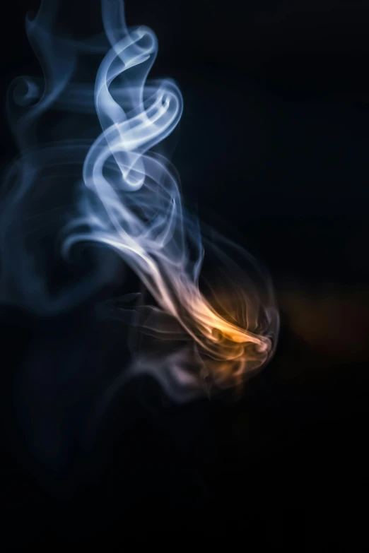 a close up of smoke on a black background, by Sebastian Spreng, bathed in the the glow of a fire, stockphoto, flare, paul barson