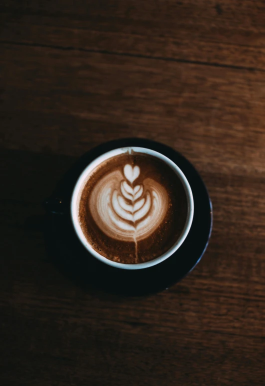 a cup of coffee sitting on top of a wooden table, by Austin English, trending on unsplash, latte art, multiple stories, 15081959 21121991 01012000 4k, instagram post