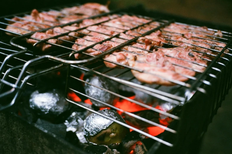 a close up of food cooking on a grill, demna gvasalia, background image, gracked, instagram picture