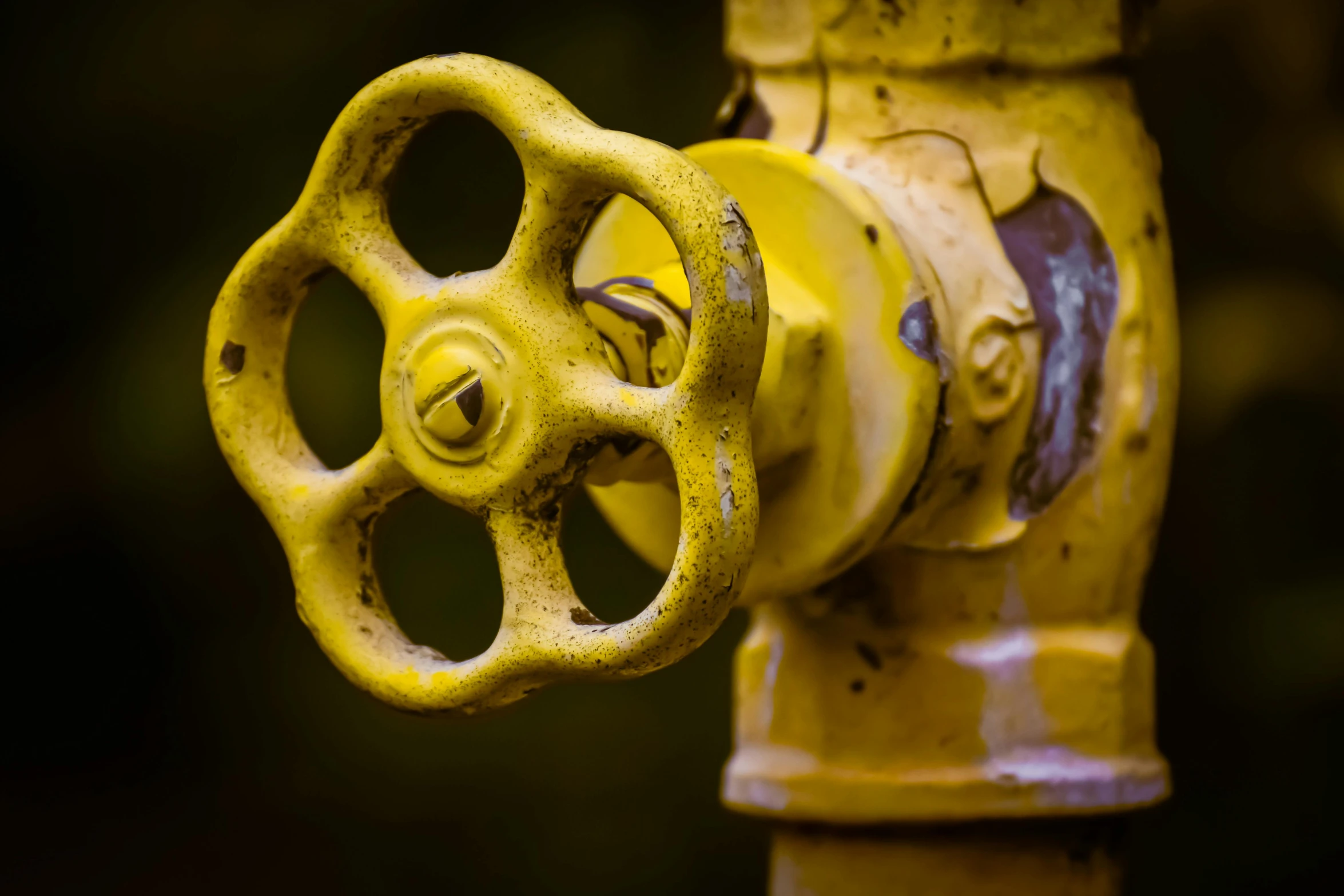 a close up of a yellow fire hydrant, pexels, process art, broken pipes, steel pipes, instagram photo, sink