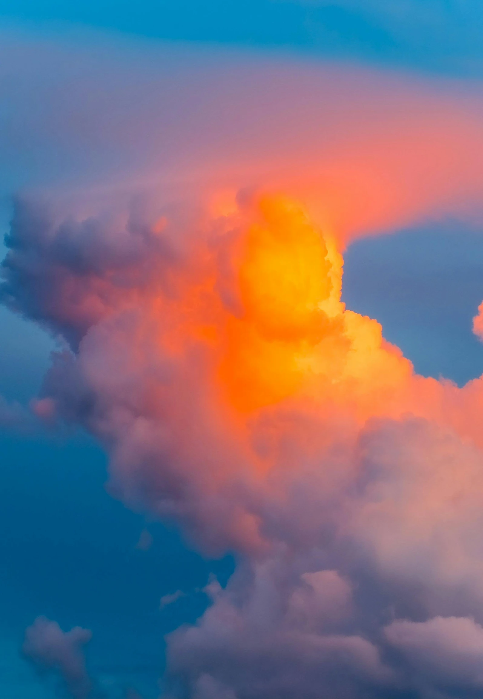 a large cloud that is in the sky, by Jan Tengnagel, sunsetting color, avatar image