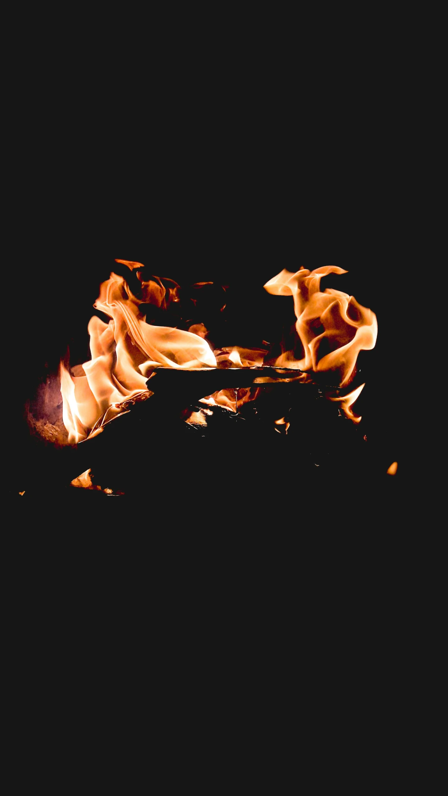 a close up of a fire in the dark, an album cover, pexels, figuration libre, fire pit, extremely high quality scan, low quality photo, profile picture