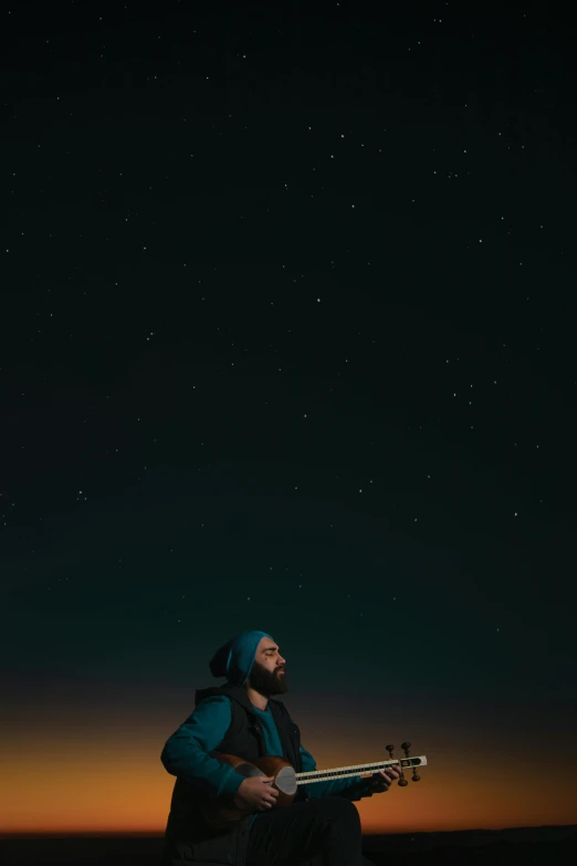 a man sitting on top of a rock under a night sky, pexels contest winner, a portrait of rahul kohli, minimalistic art, a man wearing a backpack, plain background