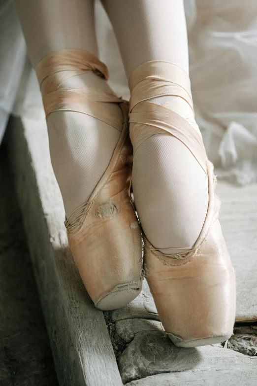 a close up of a pair of ballet shoes, by Elizabeth Polunin, alessio albi, rectangle, classical, tall