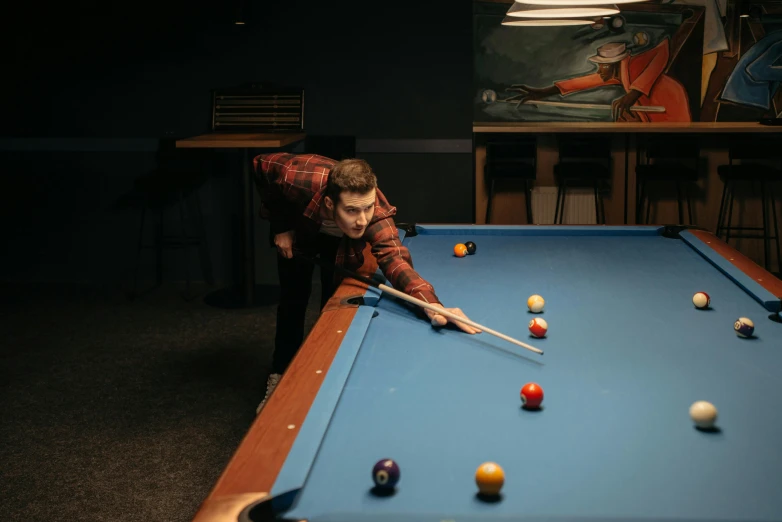 a man is playing a game of pool, by Meredith Dillman, pexels contest winner, doing a majestic pose, 15081959 21121991 01012000 4k, thumbnail, lachlan bailey