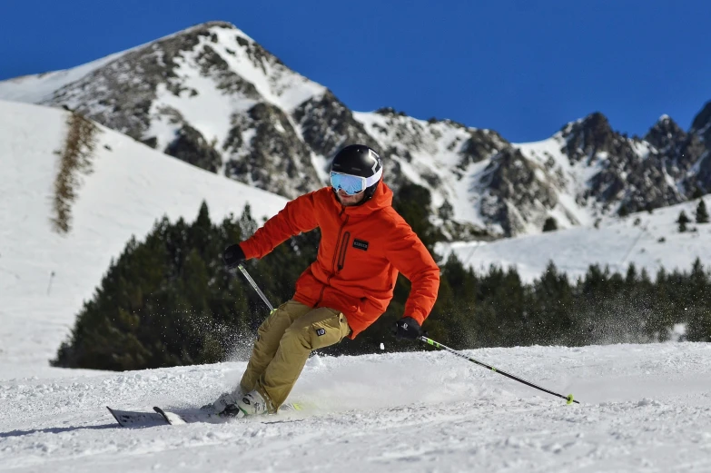 a man riding skis down a snow covered slope, arrendajo in avila pinewood, profile image, avatar image