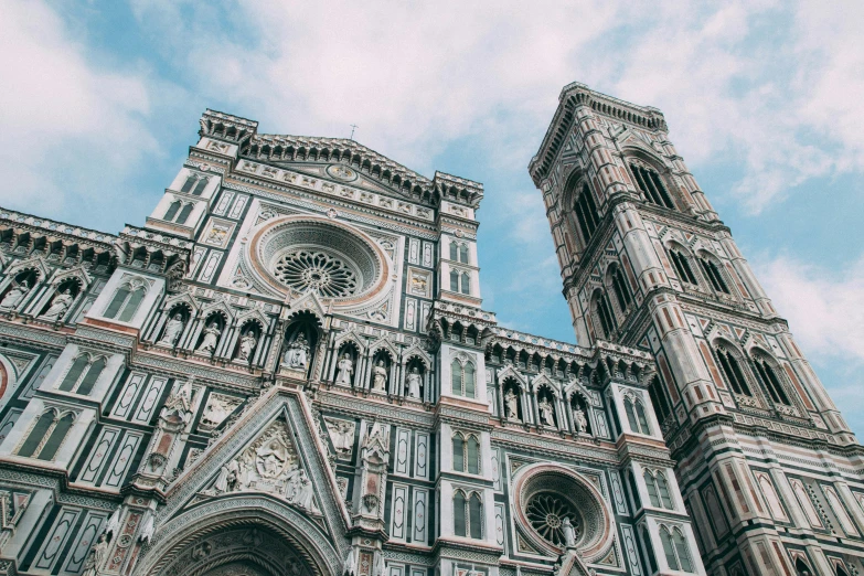 a tall building with a clock on the front of it, pexels contest winner, renaissance, filippo brunelleschi, alabaster gothic cathedral, 🚿🗝📝, thumbnail