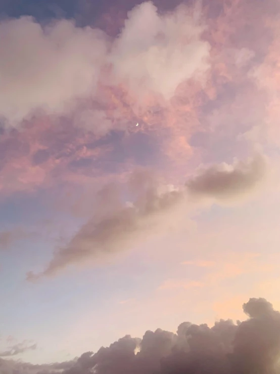 there is a plane that is flying in the sky, by Carey Morris, pexels contest winner, aestheticism, soft light 4 k in pink, ☁🌪🌙👩🏾, instagram story, soft pastels