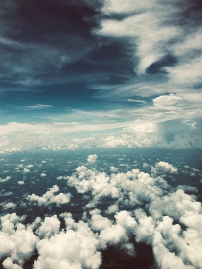 a view of the sky and clouds from an airplane, pexels contest winner, instagram post, ilustration, fantasy puffy sky, atmoshperic