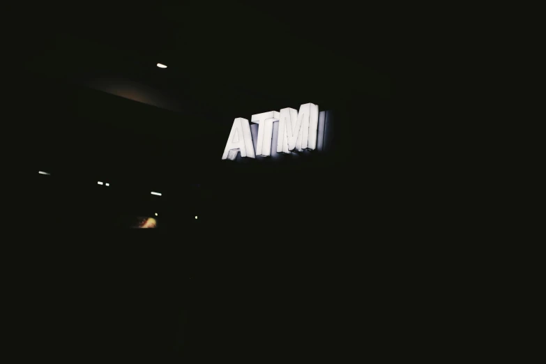 a sign that is lit up in the dark, a picture, altermodern, set inside of the bank, instagram picture, akt photography, phone wallpaper