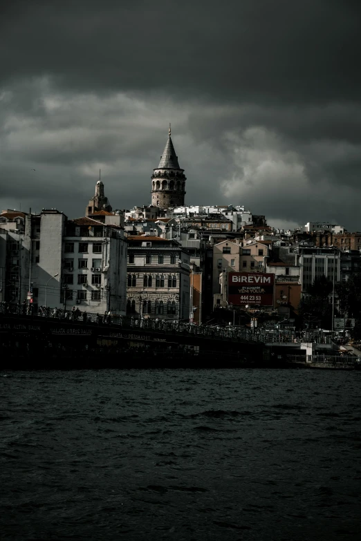 a black and white photo of a city on a cloudy day, pexels contest winner, baroque, fallout style istanbul, a colorful, brown, to