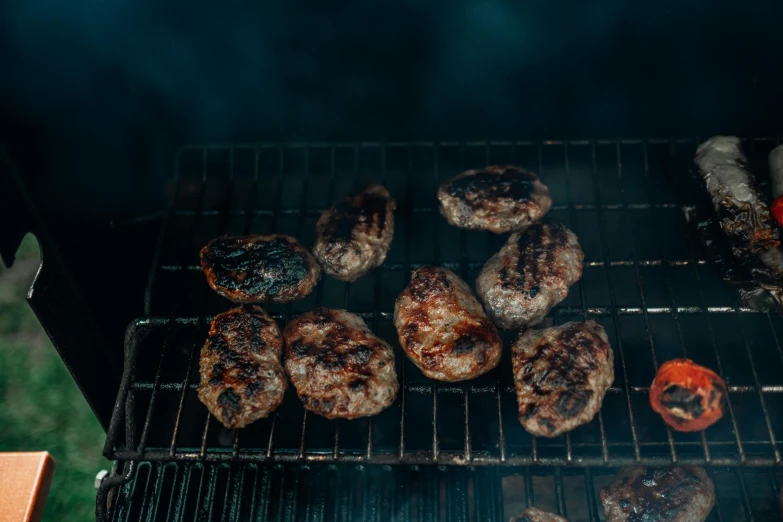 hamburgers and hot dogs cooking on a grill, by Emma Andijewska, pexels contest winner, renaissance, avatar image, background image, dark-skinned, 6 pack