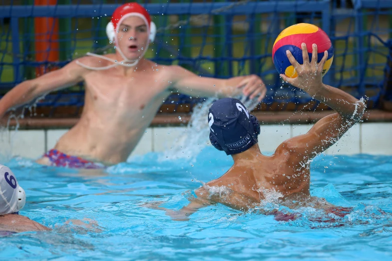 a couple of men playing a game of water polo, profile image, lachlan bailey, unedited, profile picture