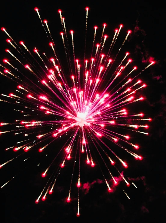 a close up of a firework in the night sky, by Samuel Scott, 2 5 6 x 2 5 6 pixels, crown of (pink lasers), istockphoto, high quality picture