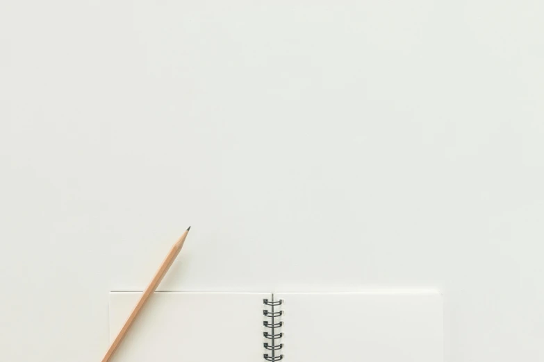 a notebook with a pencil on top of it, postminimalism, white minimalist architecture, background image, fan favorite, well list