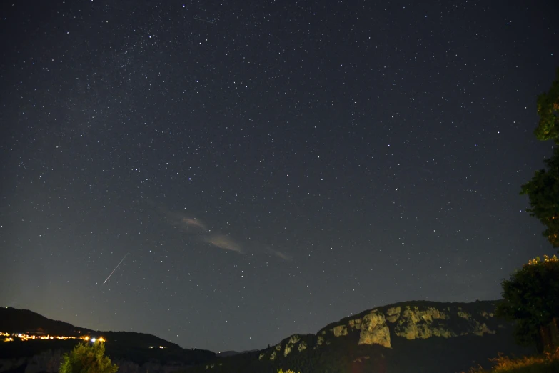 a camper van parked on the side of a road under a starry sky, les nabis, meteors are falling from the sky, cloicsonne, slide show, thumbnail