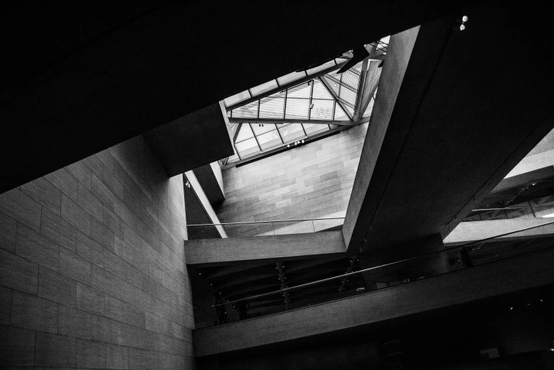 a black and white photo of the inside of a building, unsplash contest winner, light and space, beautiful!!!! museum photo, washington dc, martian architecture, stone and glass