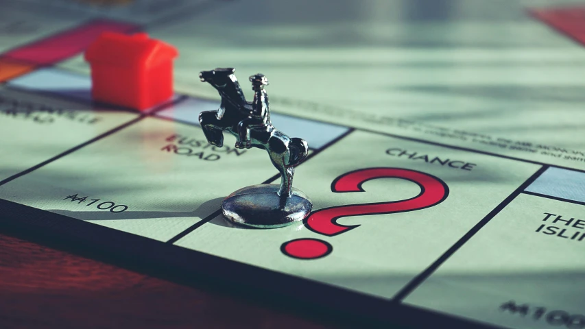 a monopoly board with a figure on top of it, by Daniel Lieske, unsplash contest winner, riding on a prancing horse, square, 15081959 21121991 01012000 4k, on the qt