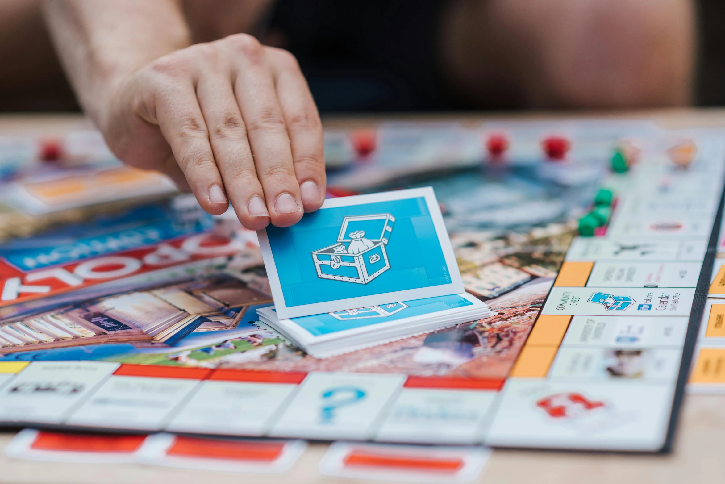 a close up of a person playing a board game, a cartoon, by Daniel Lieske, unsplash, foil, instagram post, holiday, 15081959 21121991 01012000 4k