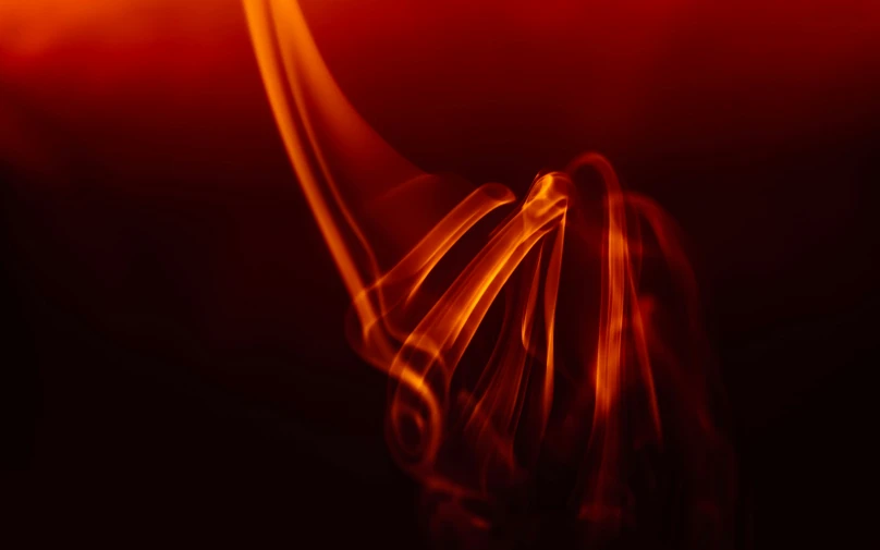 a close up of a light in the dark, a macro photograph, inspired by Anna Füssli, art photography, red smoke, high resolution print :1 red, smoking a joint, glowing lines