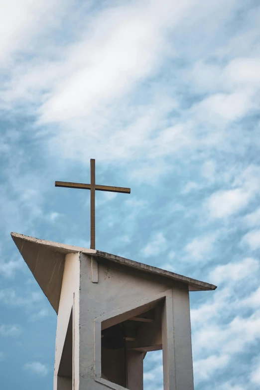 a church steeple with a cross on top, a photo, by Carey Morris, trending on unsplash, square, paul barson, schools, 15081959 21121991 01012000 4k