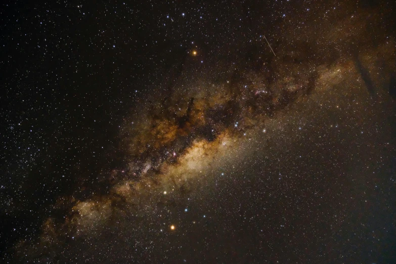 a night sky filled with lots of stars, pexels, space art, brown, southern cross, milkyway, middle close up