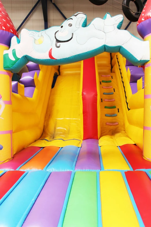 an inflatable bounce castle with a slide, process art, 15081959 21121991 01012000 4k, closeup!!!!!
