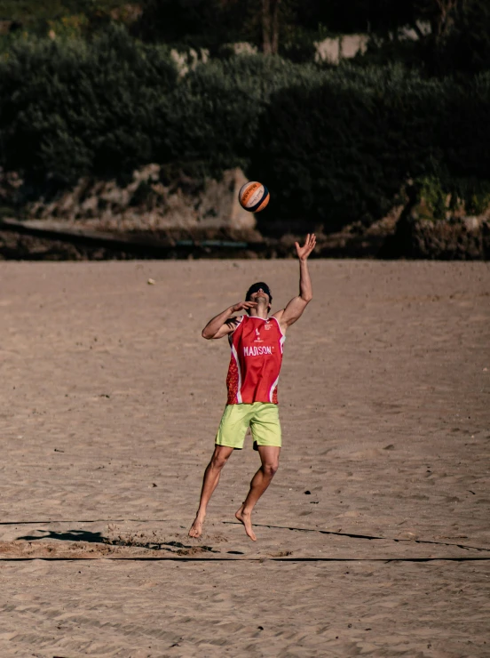 a couple of men playing a game of frisbee on a beach, an album cover, unsplash, figuration libre, volleyball, low quality photo, 15081959 21121991 01012000 4k, australian