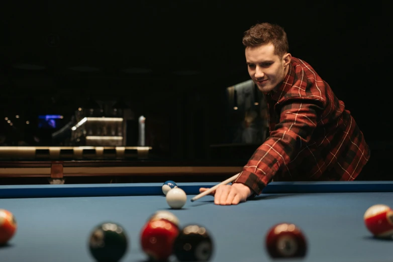 a man is playing a game of pool, a portrait, pexels contest winner, 15081959 21121991 01012000 4k, portrait of chris evans, lachlan bailey, various posed