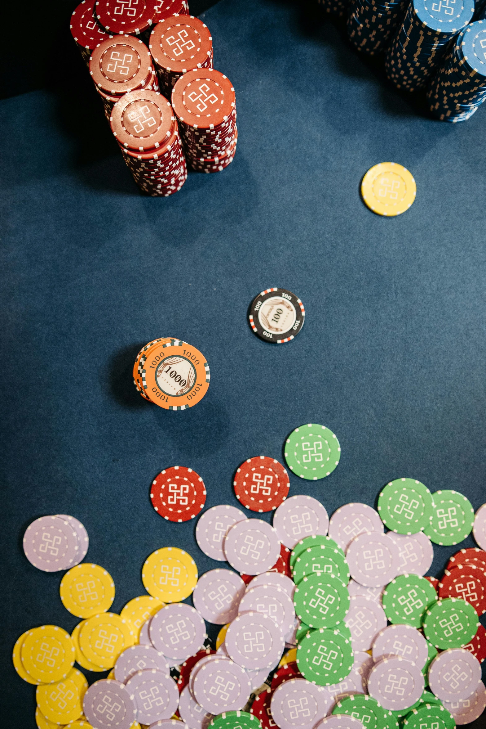 a pile of poker chips sitting on top of a table, poster art, by Matthias Stom, pexels contest winner, flat lay, 15081959 21121991 01012000 4k, detail shot, monaco