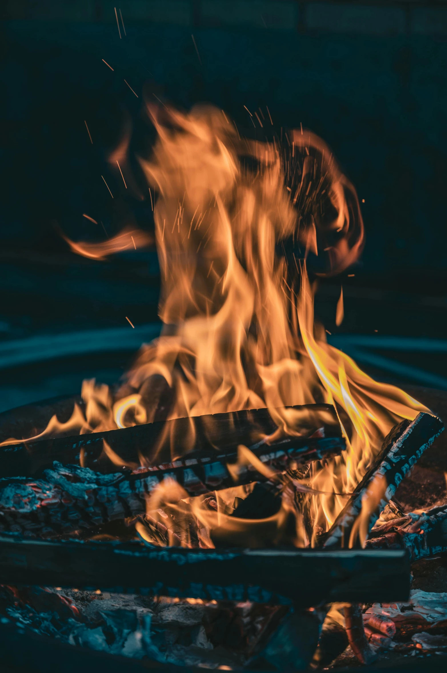 a fire pit with flames coming out of it, pexels contest winner, profile picture, ilustration, up close, cooked