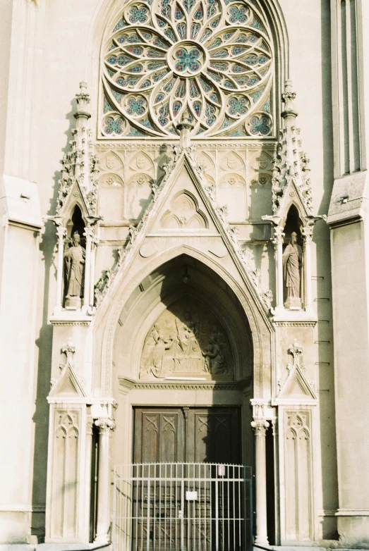 a black and white photo of a church, a photo, by Barthélemy d'Eyck, baroque, doorway, fujicolor photo, san francisco, gothic