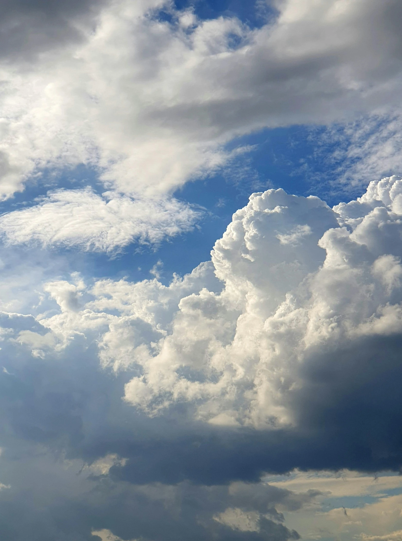 a person flying a kite on a cloudy day, towering cumulonimbus clouds, in the center of the image, today\'s featured photograph 4k, light blue sky