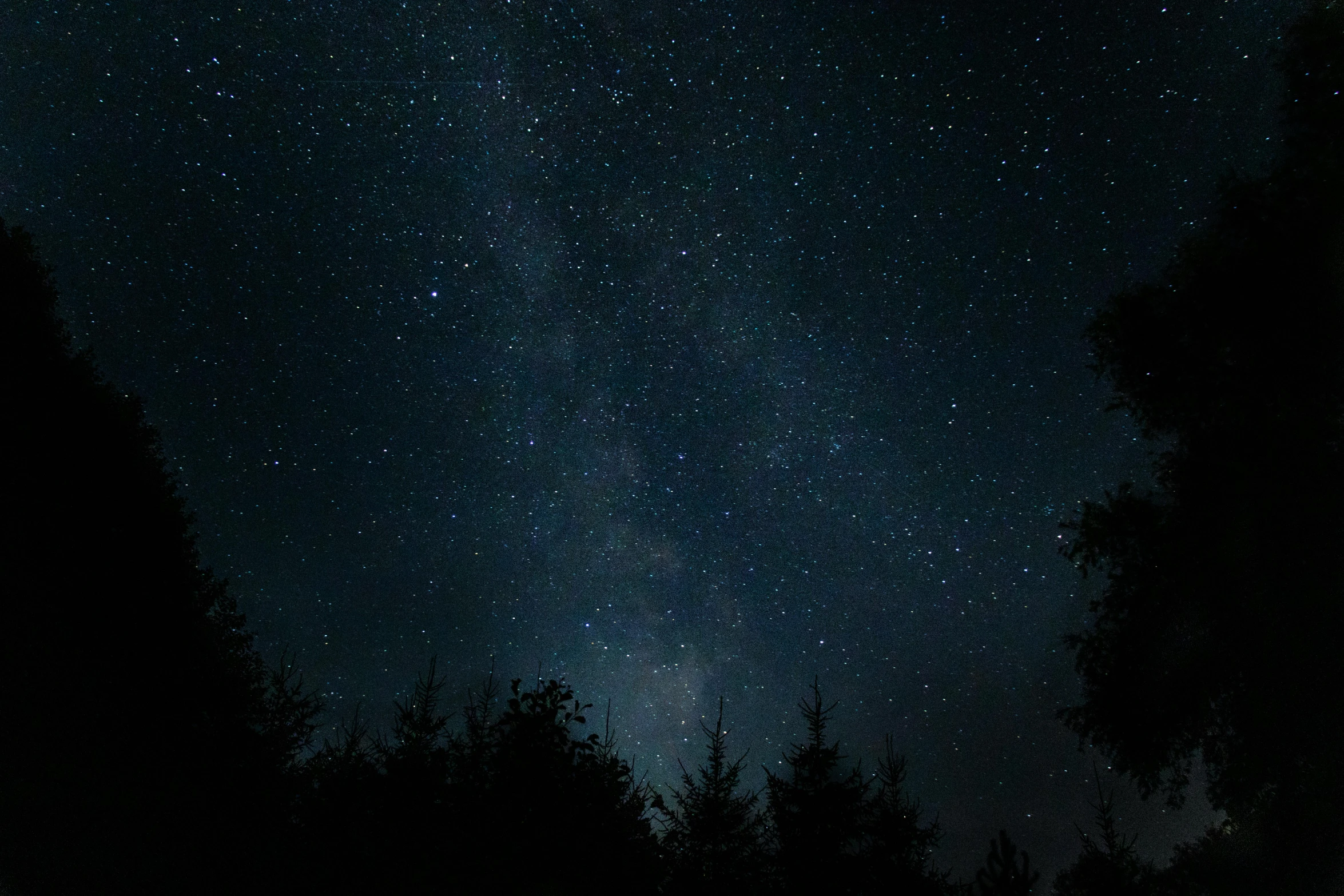 a night sky filled with lots of stars, a picture, pexels, paul barson, night time footage, ash thorp, 🌲🌌