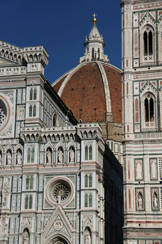 a tall building with a clock on top of it, inspired by Michelangelo Buonarotti, pexels contest winner, renaissance, with great domes and arches, color”, florentine school, in the center of the image