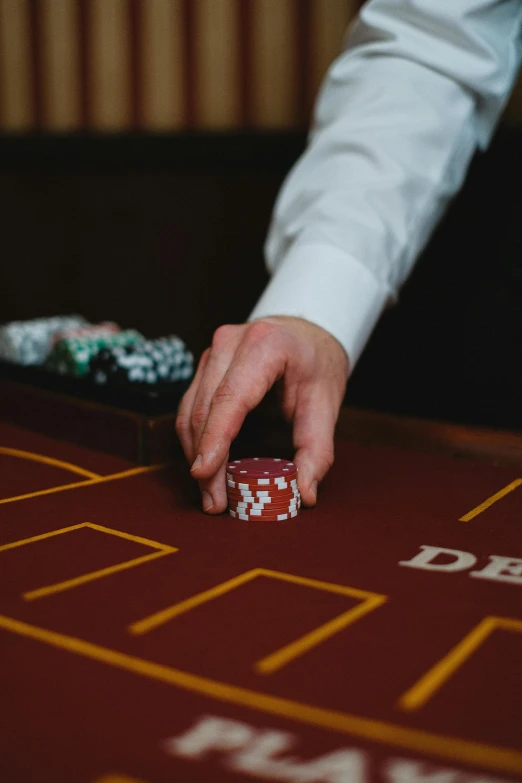 a man playing craps at a casino table, an album cover, unsplash, high angle close up shot, deezen, high quality product image”, high detail photo