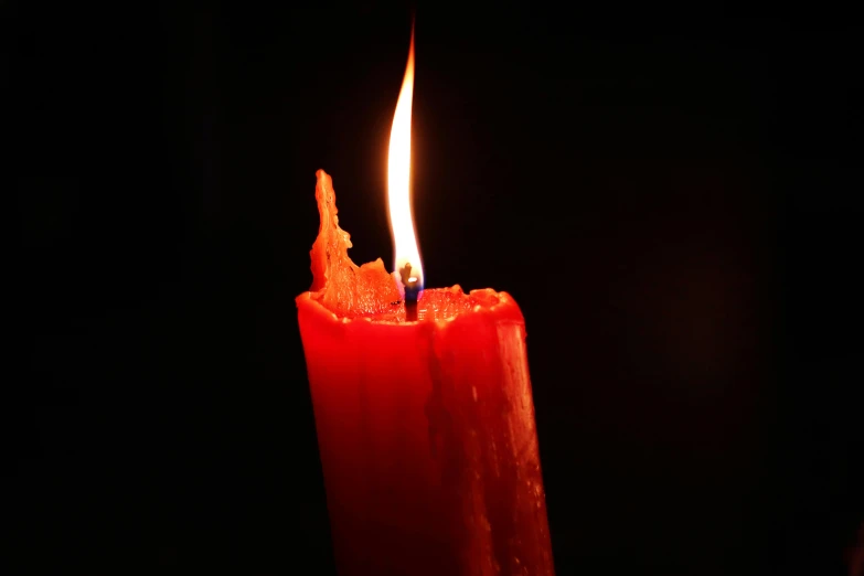 a red candle is lit in the dark, deteriorated, profile picture 1024px, awkward situation, crackling lighting magic