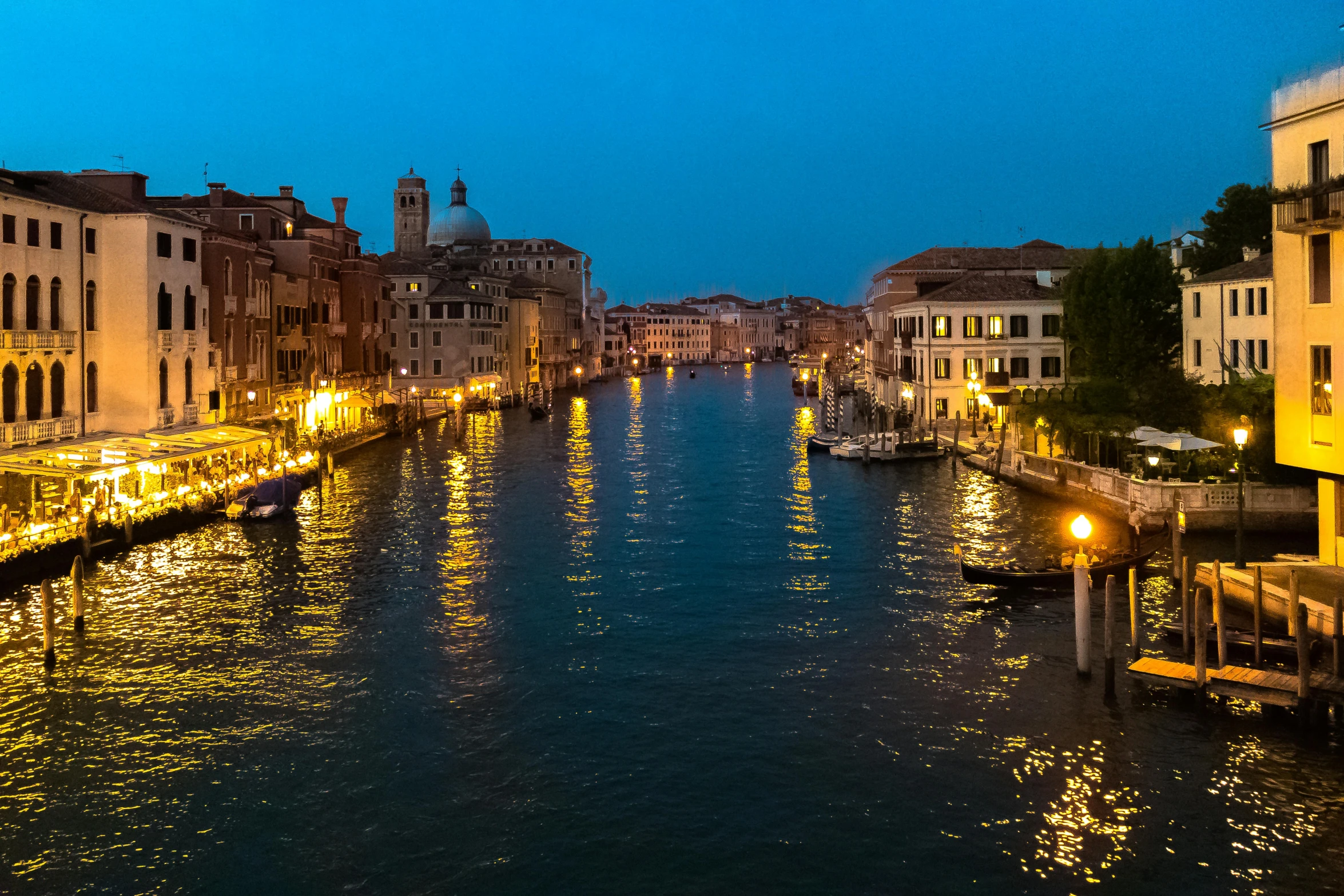 a canal filled with lots of water next to tall buildings, by Canaletto, pexels contest winner, renaissance, glows, lagoon, typical, youtube thumbnail