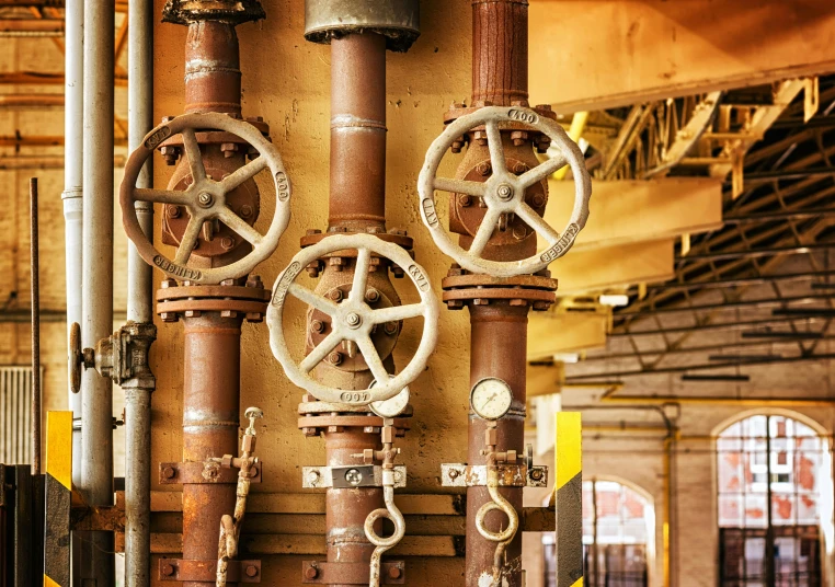 a bunch of pipes that are next to each other, by Konrad Witz, pexels contest winner, renaissance, with vestiges of rusty machinery, instagram picture, istockphoto, leaking